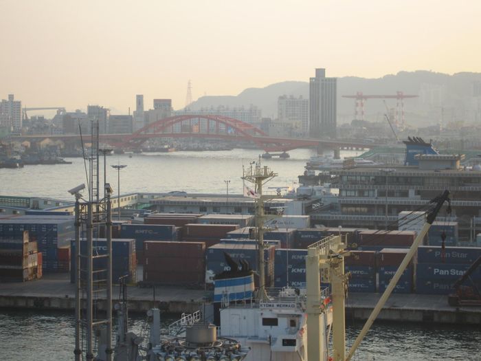 Sed yfir hofnina i Pusan