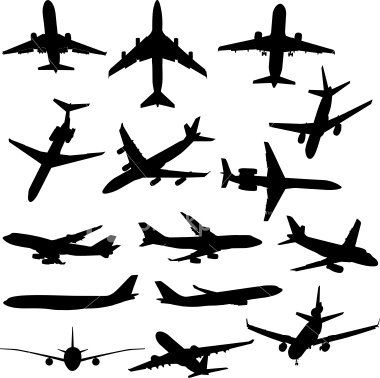 ist2 4633388-airplane-silhouette-collection