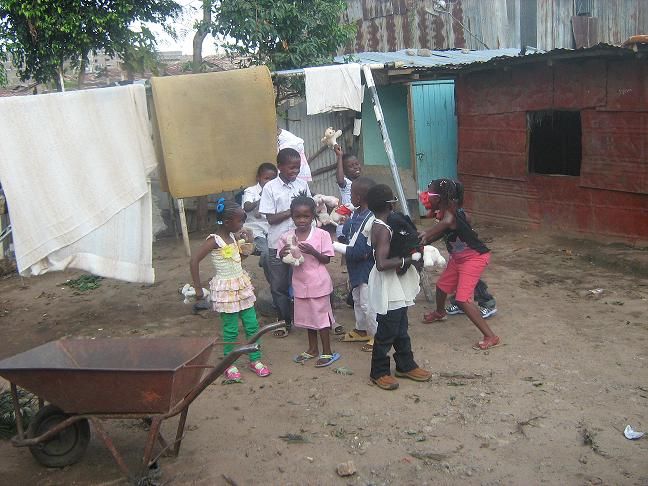 Children playing with X mas Gifts