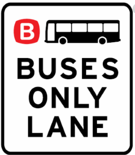 Bus lanes only