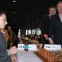Hermann Guðmundsson CEO of N1 preparing to play the first move for Cheparinov