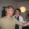 Jónas stjórnaði söngnum af krafti