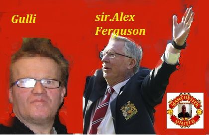 Gulli Dri og sir Alex Ferguson