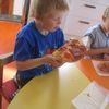 Trausti komin vel á veg með sína pizzu