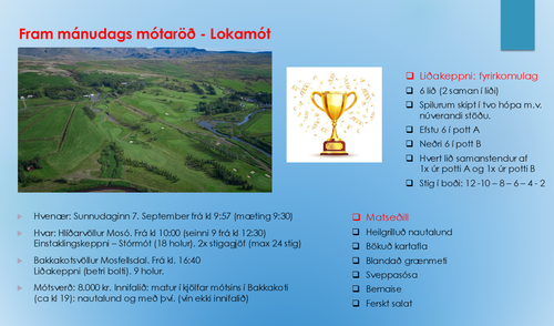 Lokamot dagskra