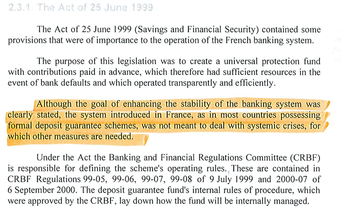 Brot r skrslu Commission Bancaire France 2000