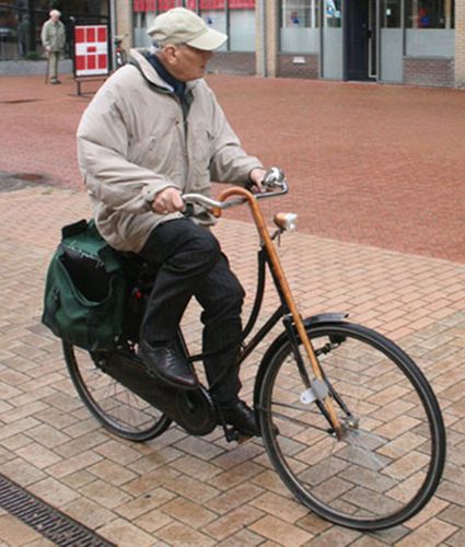 elderly cyclist