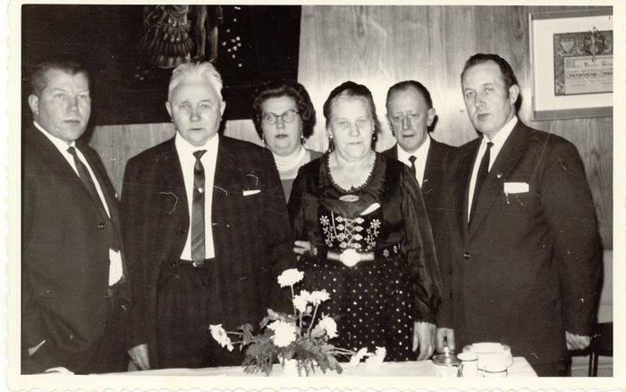 Ptur 80 ra 18.12.1964. Bergsveinn, Ptur, Kristjana, Magalena, Gunnsteinn og Kristinn