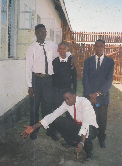 pic4 Victor in high school standing on left