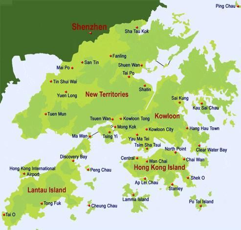 Hong Kong kort