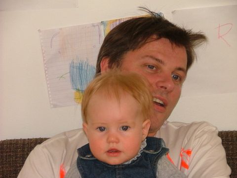 Hgna Slveig con su padre