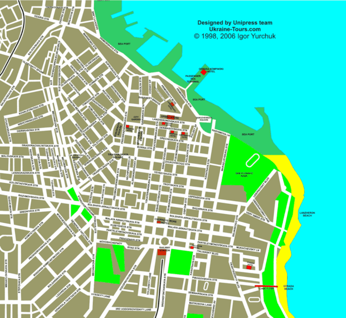 Kort af Odessa