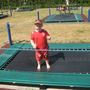 Emil komin á trampolinið