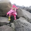 Ólöf Ingibjörg hoppar varlega niður