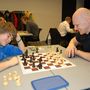 Þorsteinn Leifsson and Óskar Long Einarsson analyzing their game