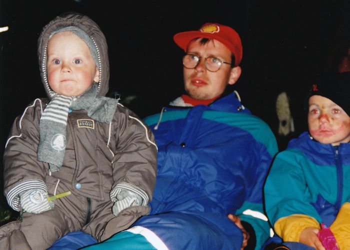 Gumundur Tmas, Geir og Jn Jakob  brekkunni ri 1996