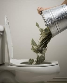 money-down-toilet
