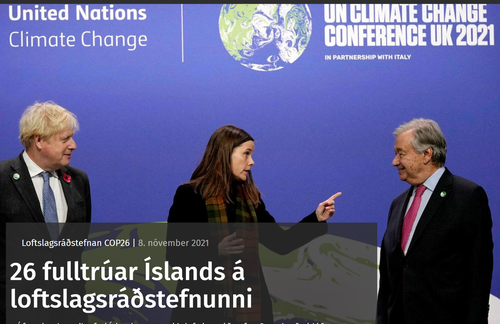 COP 26 sland sendir