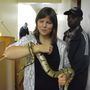 Kristín Inga holding a Python!!!