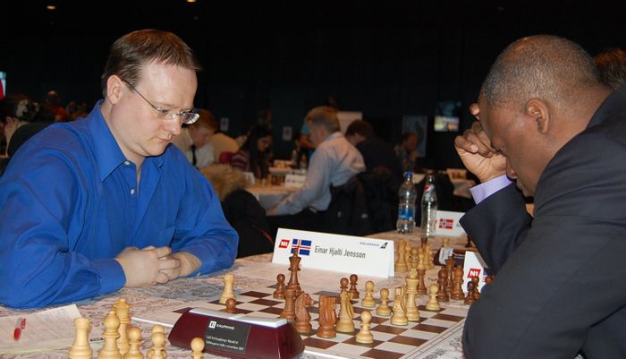 Einar Hjalti drew against Maurice Ashley