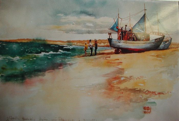Dnsk tger ,  Skagen 36 x 48 cm