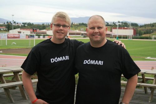 Fegarnir Jn Einar Jhannsson og Birkir rn Einarsson. Myndina tk Pll Jhannesson.