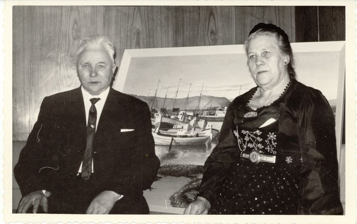 Ptur 80 ra og Magalena Lra, mlverk af Patr