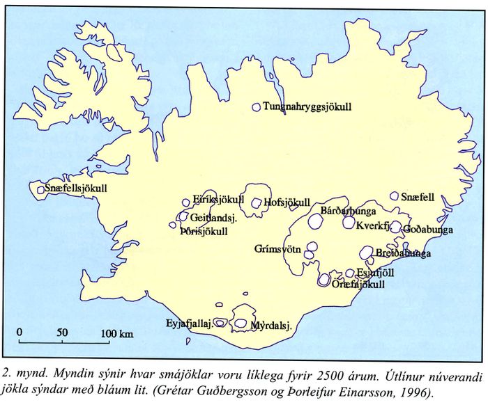 Galciers in Iceland 2500 years ago