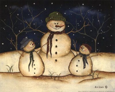 KL014~Two Snowmen Posters