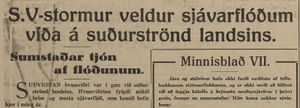 Fyrirsögn úr Morgunblaðinu 30 okt. 1936