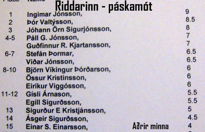 RIDDARINN   Pskamt 2012 12