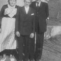 Jónína, Valdimar (Valdi) og Ásmundur á fermingardegi Valdimars 1949