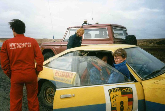 1989 Porsche ralli.Doddi,Pabbi og Dri.