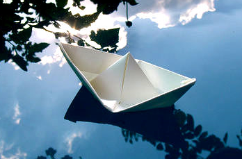 Paper boat worldofstock