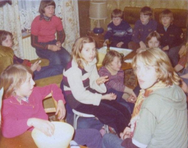 Erla Jna, Dsa, Jna, Nonni, Valdi, Hlynur, Kolla, Slveig, Stebba og Hugrn 1977