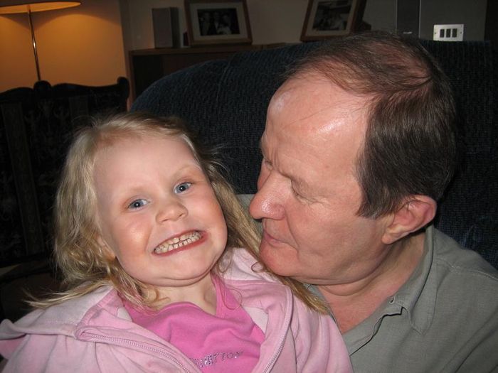 Anna Linda og afi Gummi