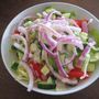 Salatskál með tahini dressingu