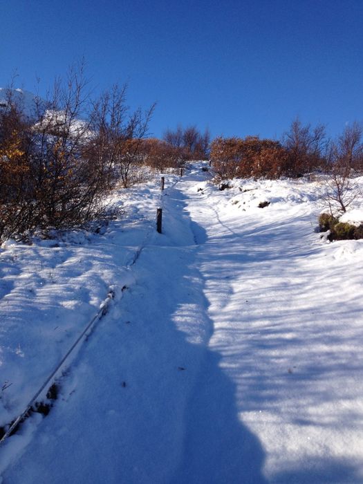 On the way to the top of Valahnjkur