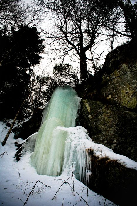 The icefalls in winter