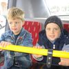 Daníel Hugi og Valli í strætó