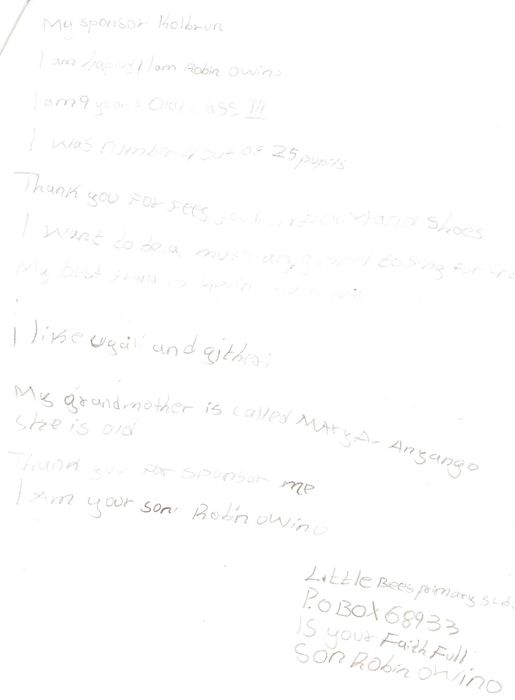 Robin's letter