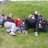 "tjillað" og beðið eftir strætó