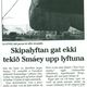 Skipalyftan gat ekki tekið Smáey