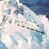 ice coated ship