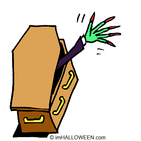 spooky clip art coffin wave.gif