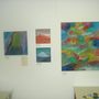 Oil paintings- three by Ippa, the big one by MT