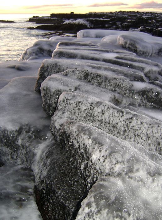 Sjvars  hrauni - Icy lava rocks by the seaside
