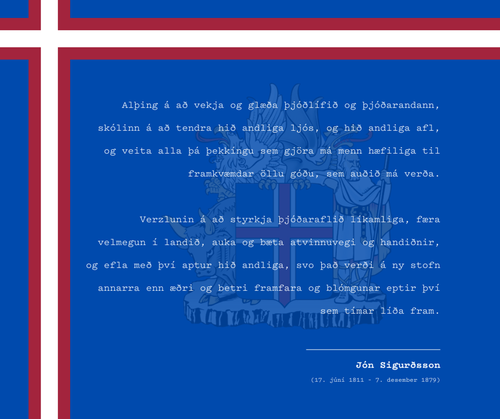 Aling  a vekja og gla jlfi og jarandann, sklinn  a tendra hi andliga ljs , og hi andliga afl, og veita alla  ekkngu sem gjra m menn hfiliga til framkvmdar llu gu, sem