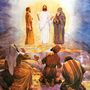 Jesus og tre disipler på fjellet