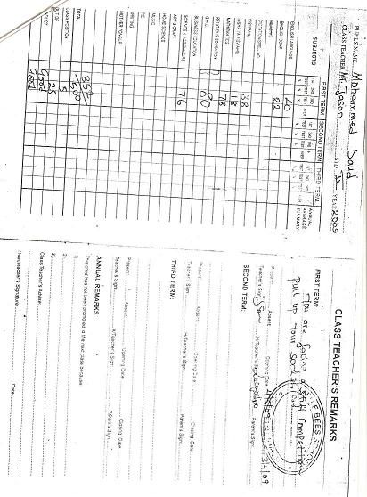 Mohamed's report form